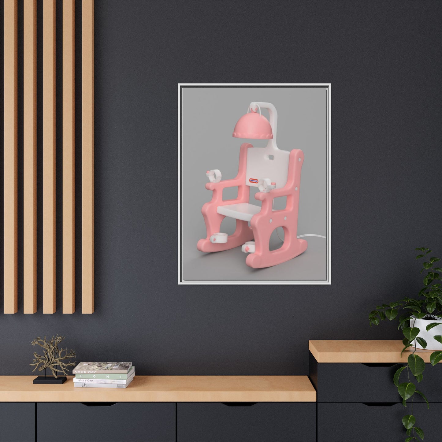 Electric Chair Framed Canvas Gallery Wrap