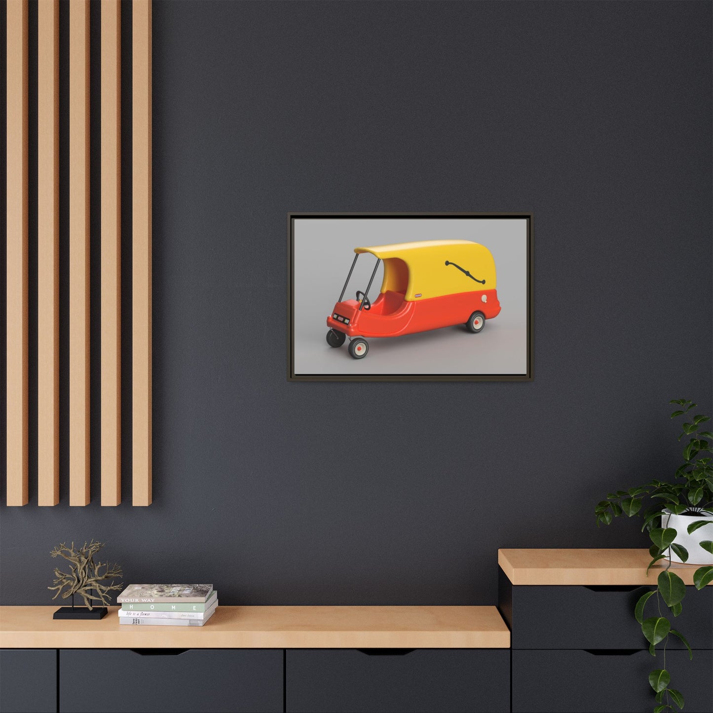 Cozy Hearse Framed Canvas Gallery Wrap