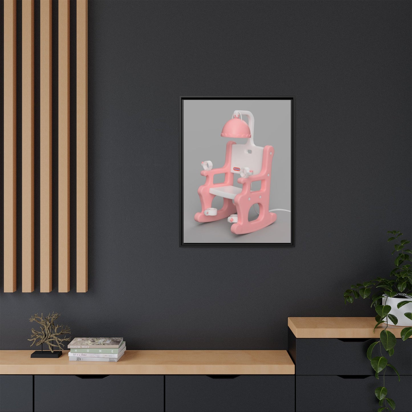 Electric Chair Framed Canvas Gallery Wrap