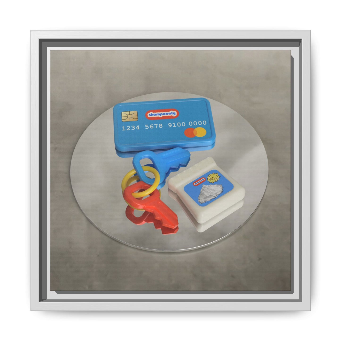 Cocaine Framed Gallery Canvas Wrap