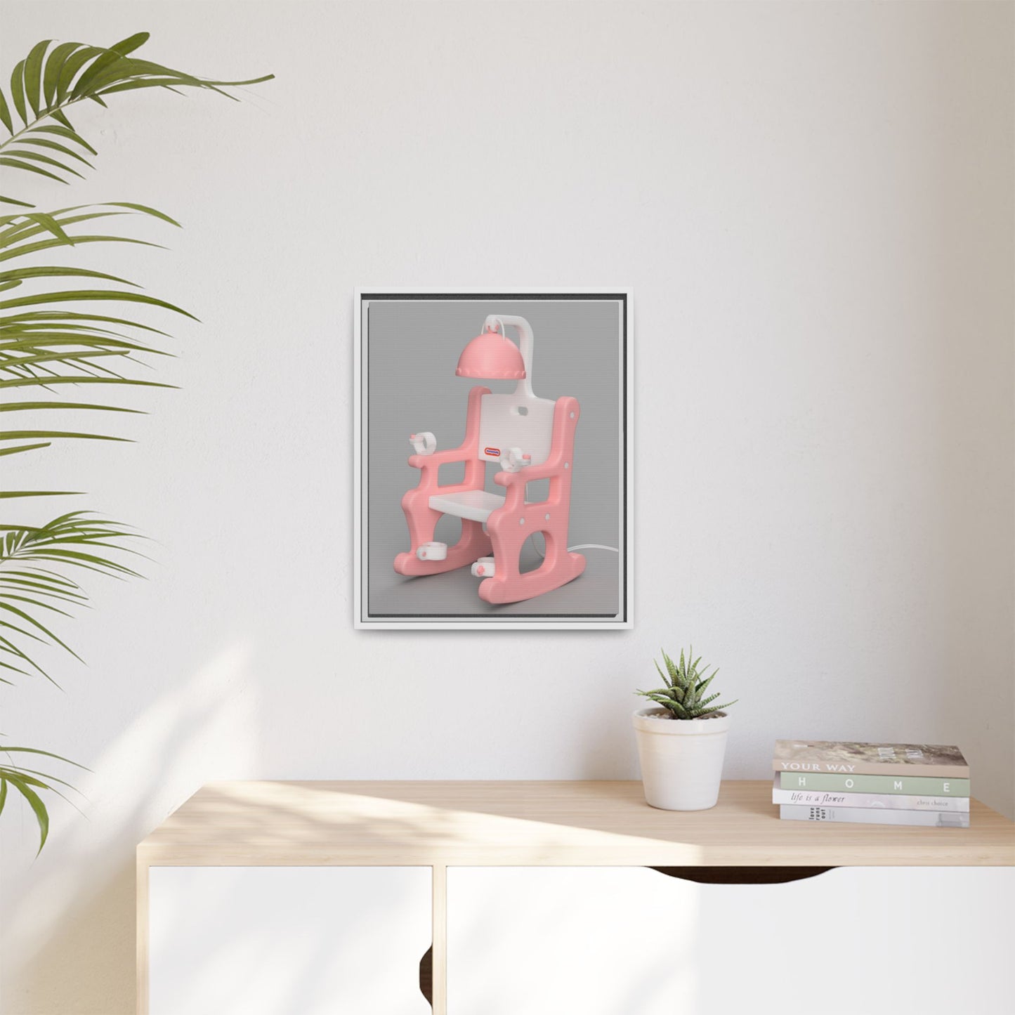 Electric Chair Framed Canvas Gallery Wrap
