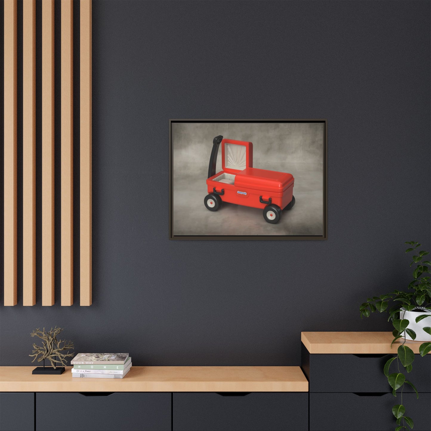 Casket Wagon Framed Canvas Gallery Wrap