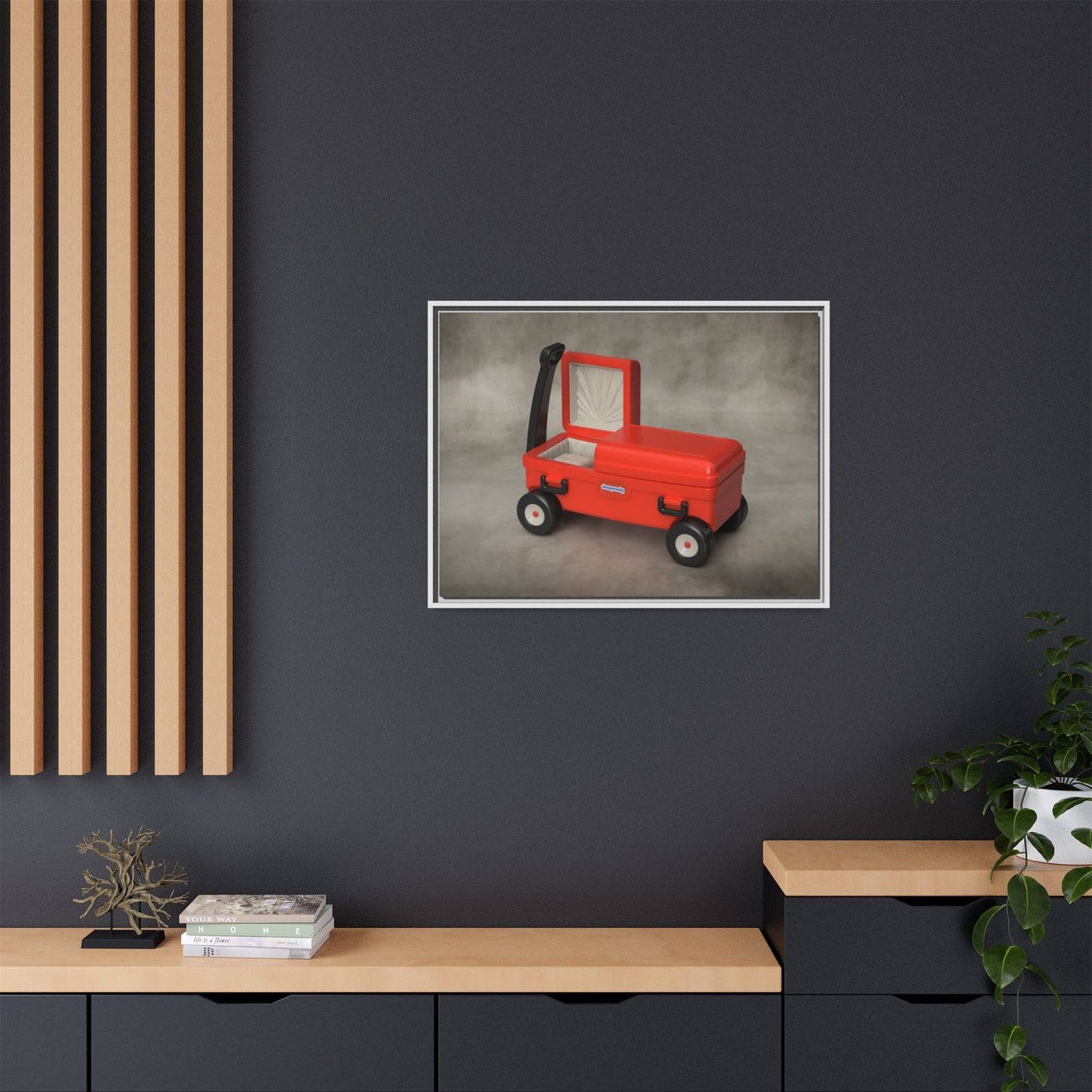 Casket Wagon Framed Canvas Gallery Wrap