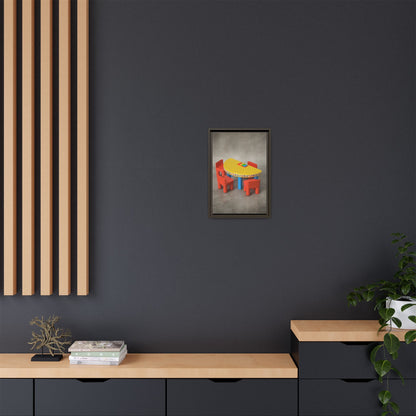 Poker Table Framed Canvas Gallery Wrap