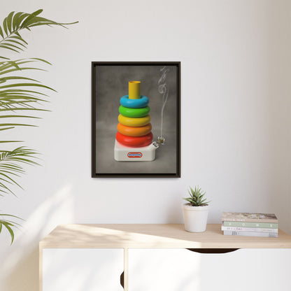 Happy Bubbler Framed Gallery Canvas Wrap