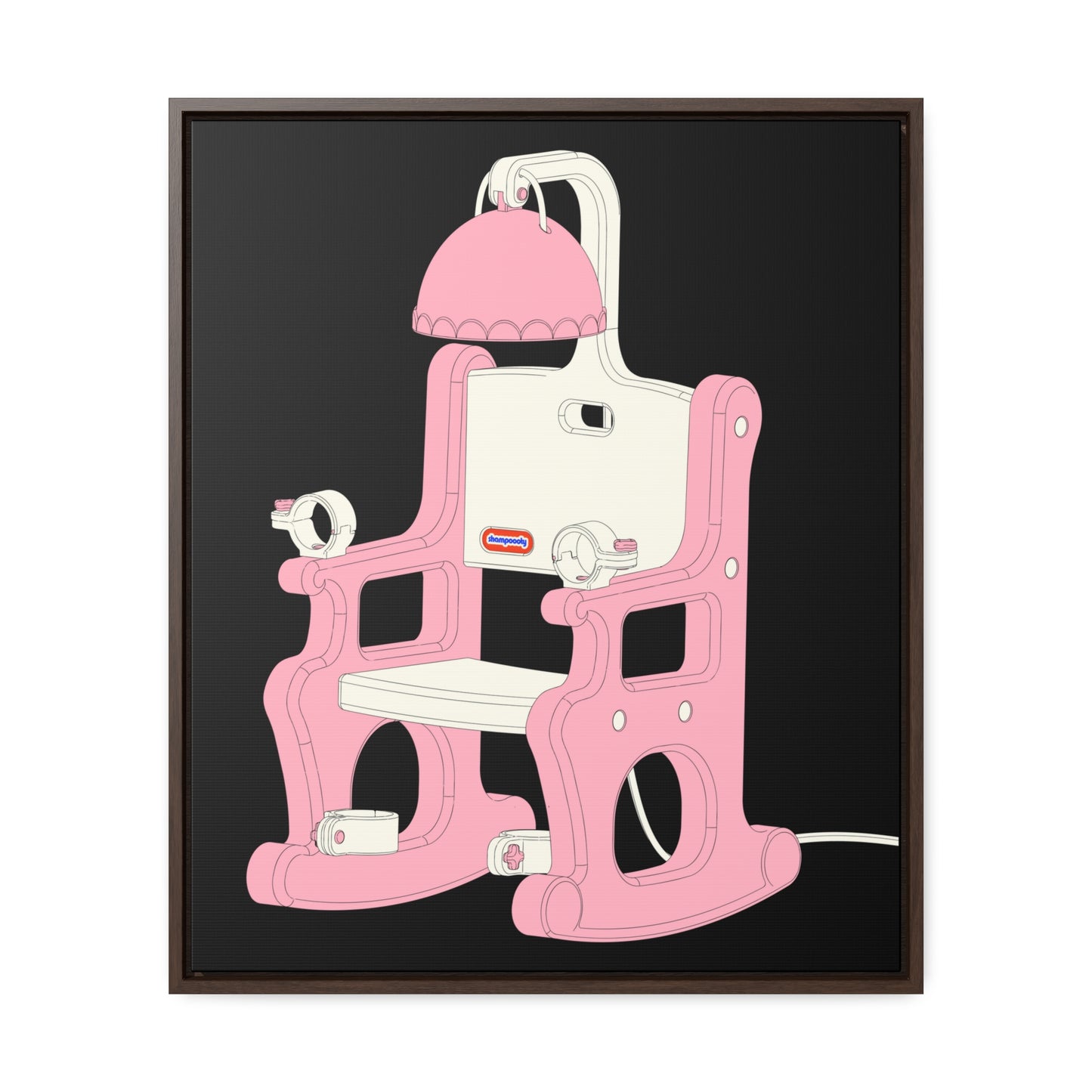 Electric Chair Illustrated Framed Gallery Wrap (Black)