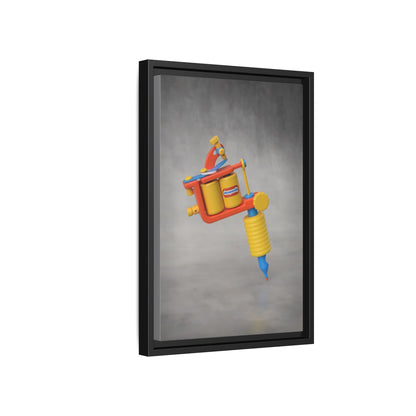 Tattoo Gun Framed Canvas Gallery Wrap