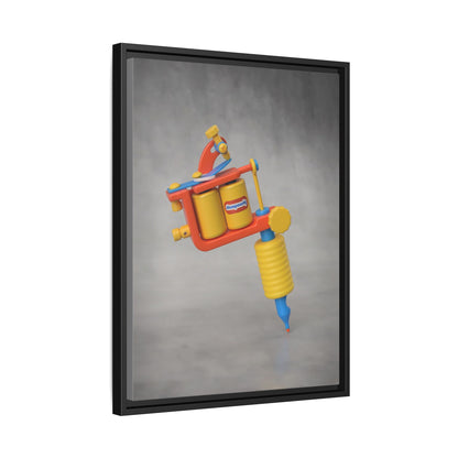 Tattoo Gun Framed Canvas Gallery Wrap