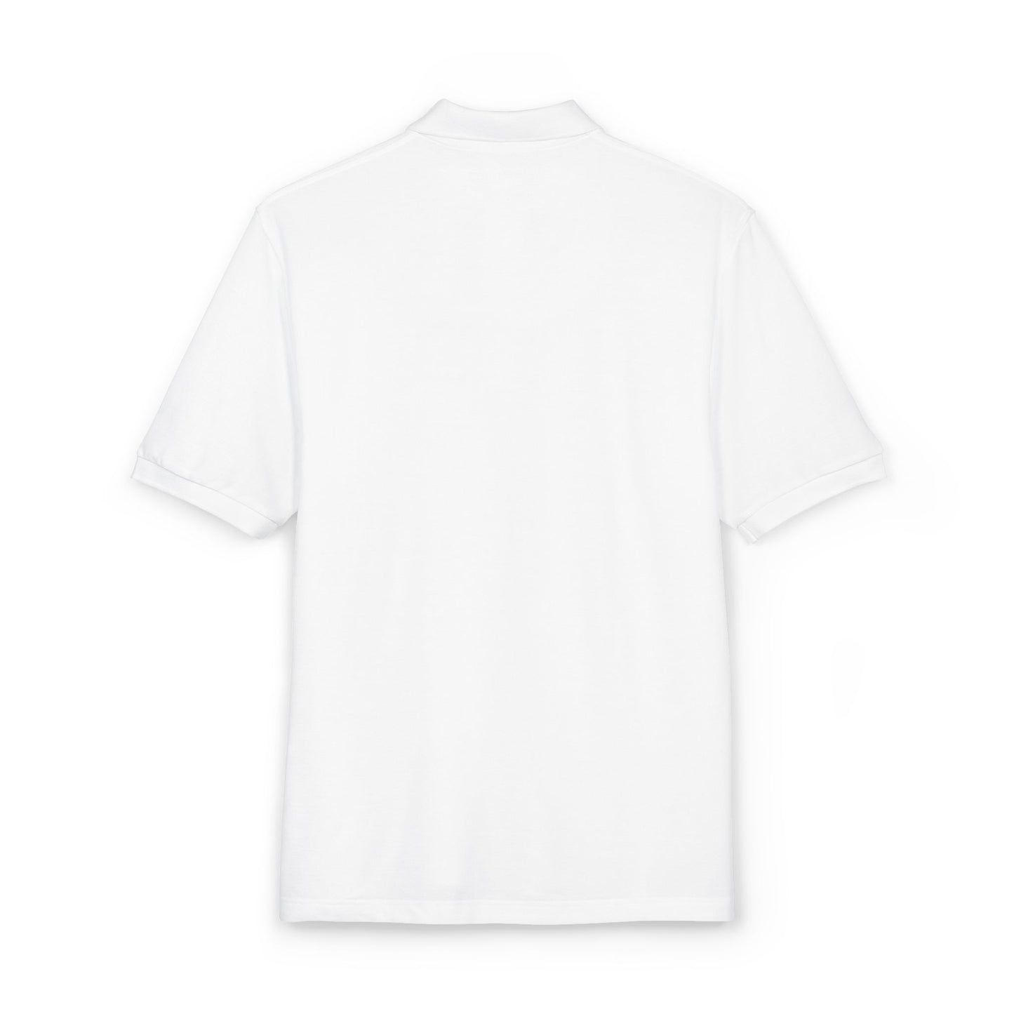 Embroidered 'Happiness' Chevron Polo — Classic Casual Work & Everyday Shirt