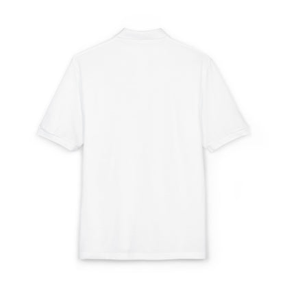 Embroidered 'Happiness' Chevron Polo — Classic Casual Work & Everyday Shirt