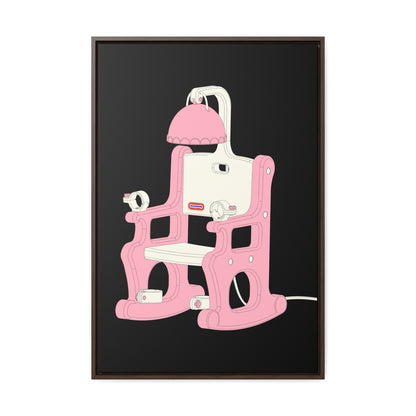 Electric Chair Illustrated Framed Gallery Wrap (Black)