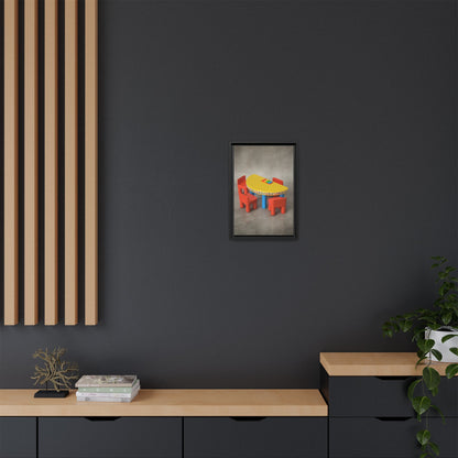 Poker Table Framed Canvas Gallery Wrap