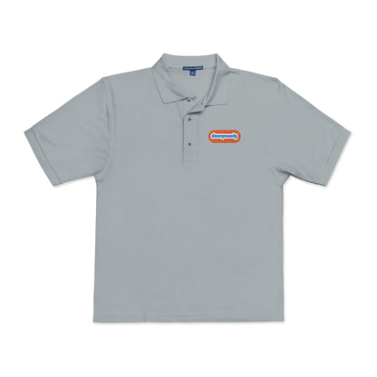 Embroidered 'Happiness' Chevron Polo — Classic Casual Work & Everyday Shirt