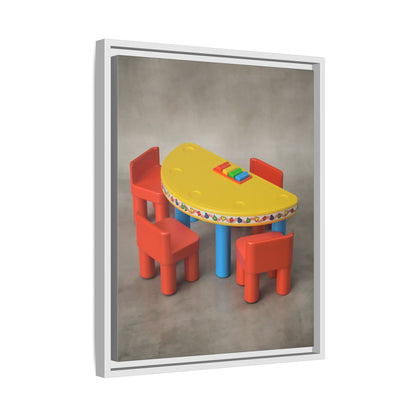 Poker Table Framed Canvas Gallery Wrap