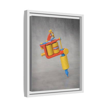 Tattoo Gun Framed Canvas Gallery Wrap