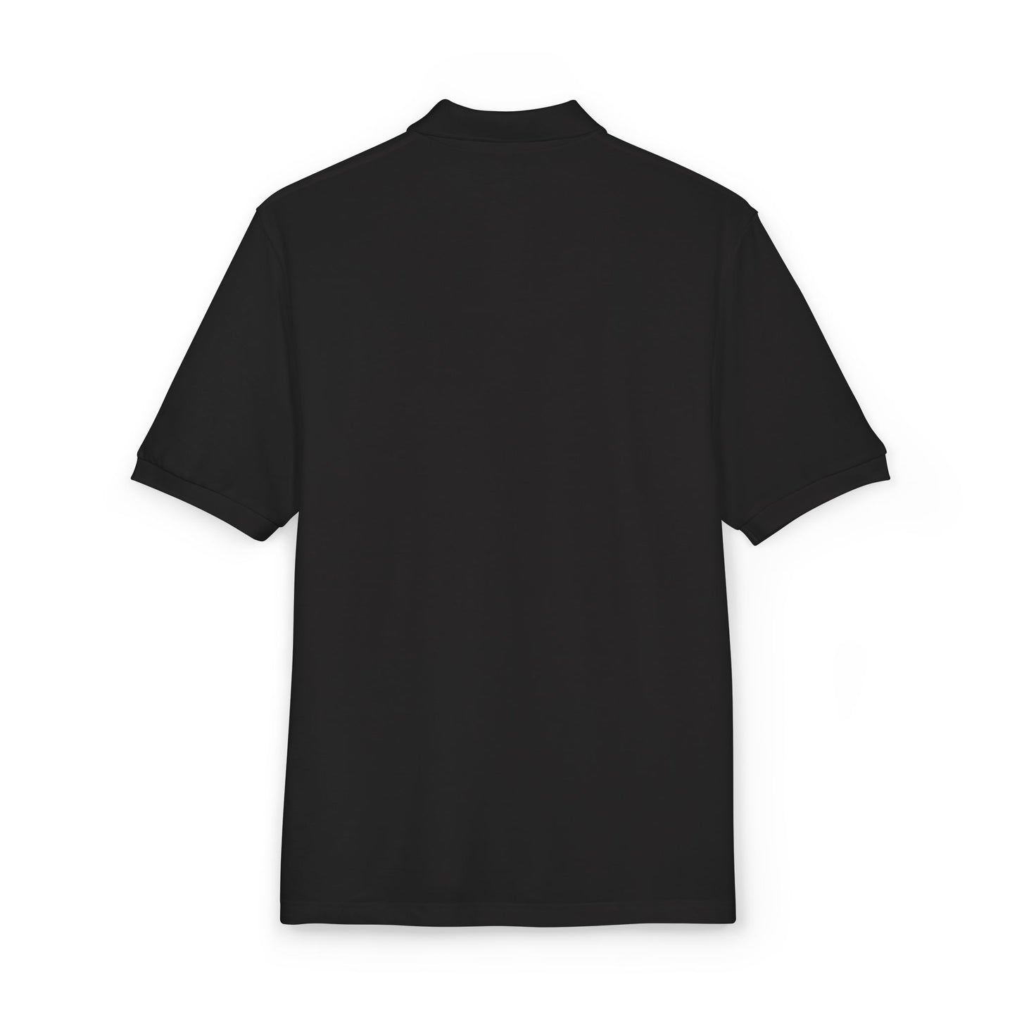 Embroidered 'Happiness' Chevron Polo — Classic Casual Work & Everyday Shirt