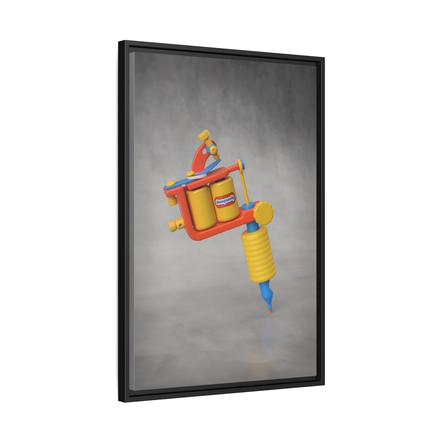 Tattoo Gun Framed Canvas Gallery Wrap