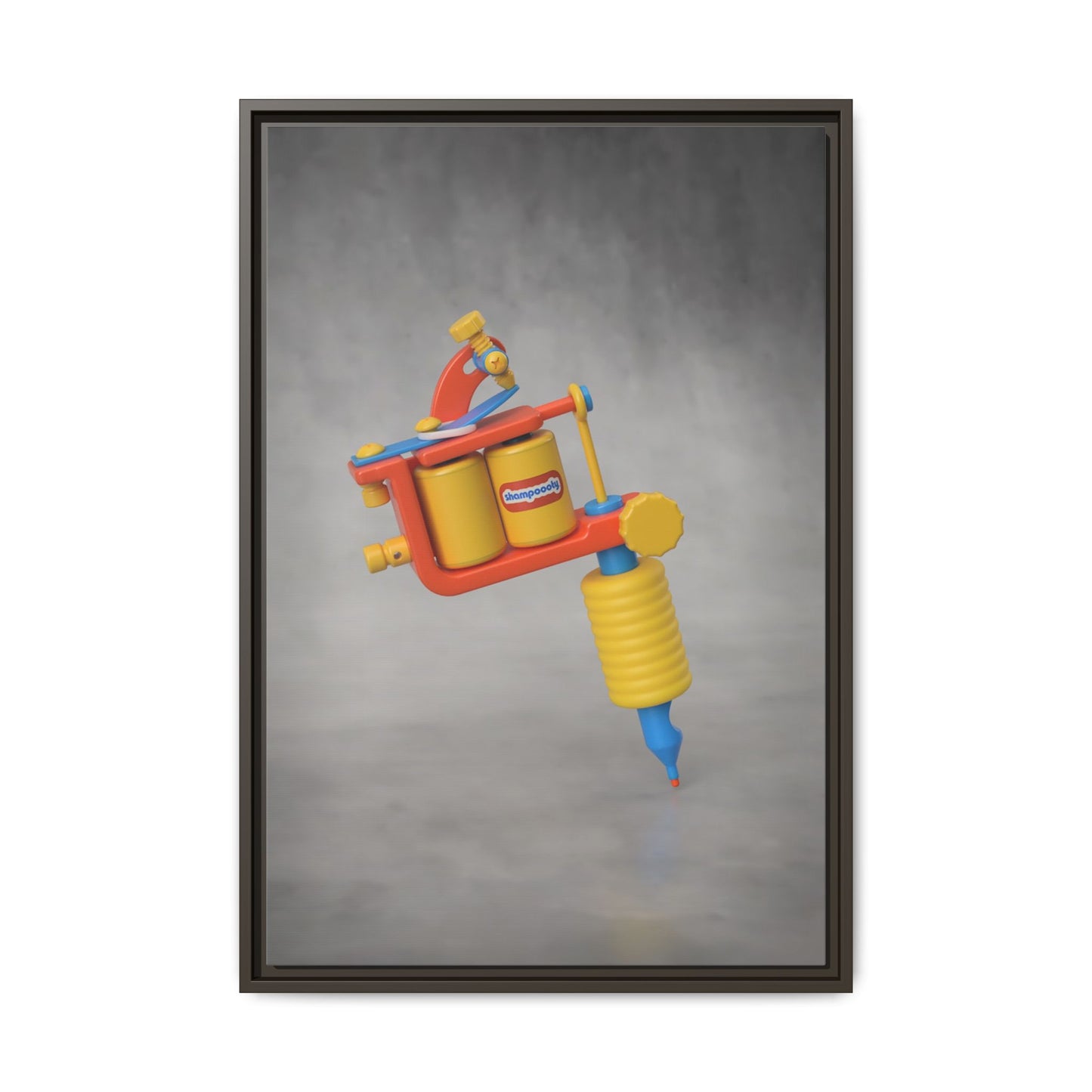 Tattoo Gun Framed Canvas Gallery Wrap