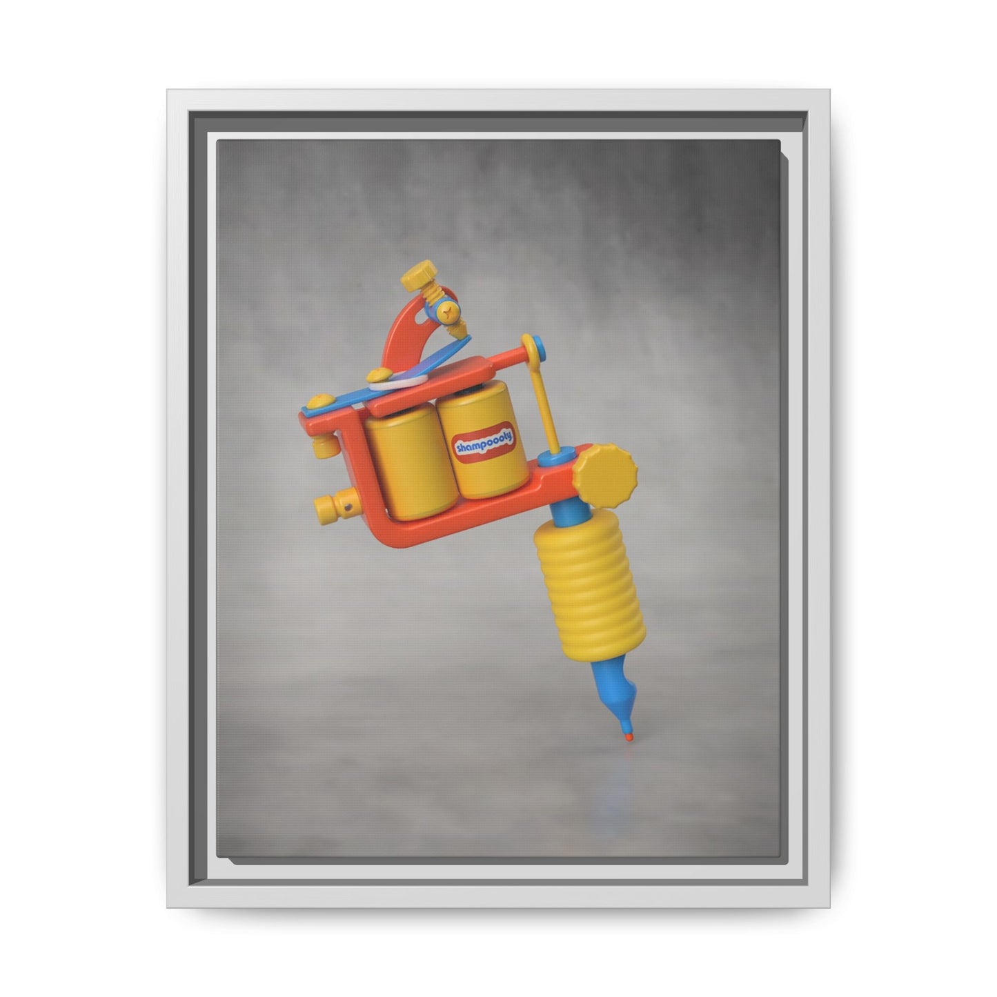 Tattoo Gun Framed Canvas Gallery Wrap