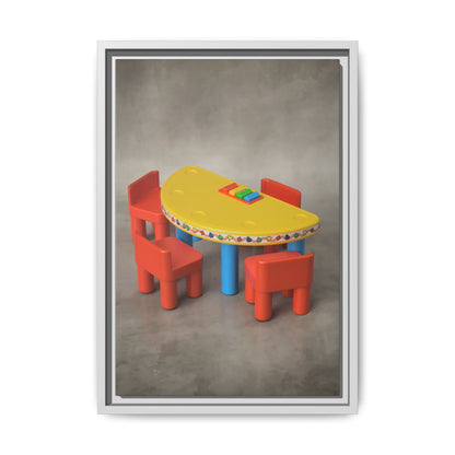 Poker Table Framed Canvas Gallery Wrap