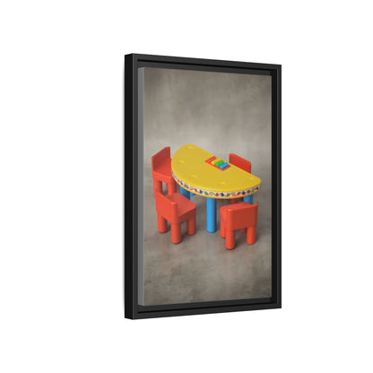 Poker Table Framed Canvas Gallery Wrap