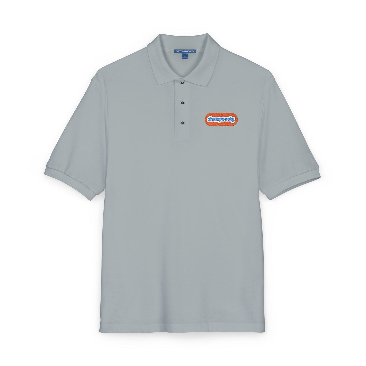 Embroidered 'Happiness' Chevron Polo — Classic Casual Work & Everyday Shirt
