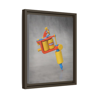 Tattoo Gun Framed Canvas Gallery Wrap