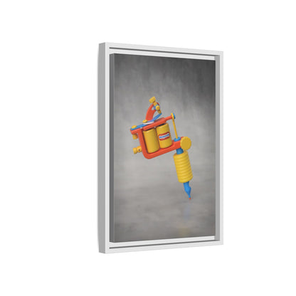 Tattoo Gun Framed Canvas Gallery Wrap