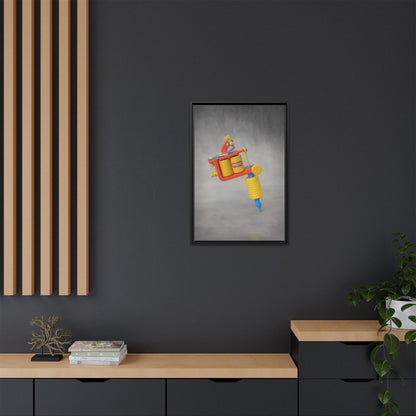 Tattoo Gun Framed Canvas Gallery Wrap