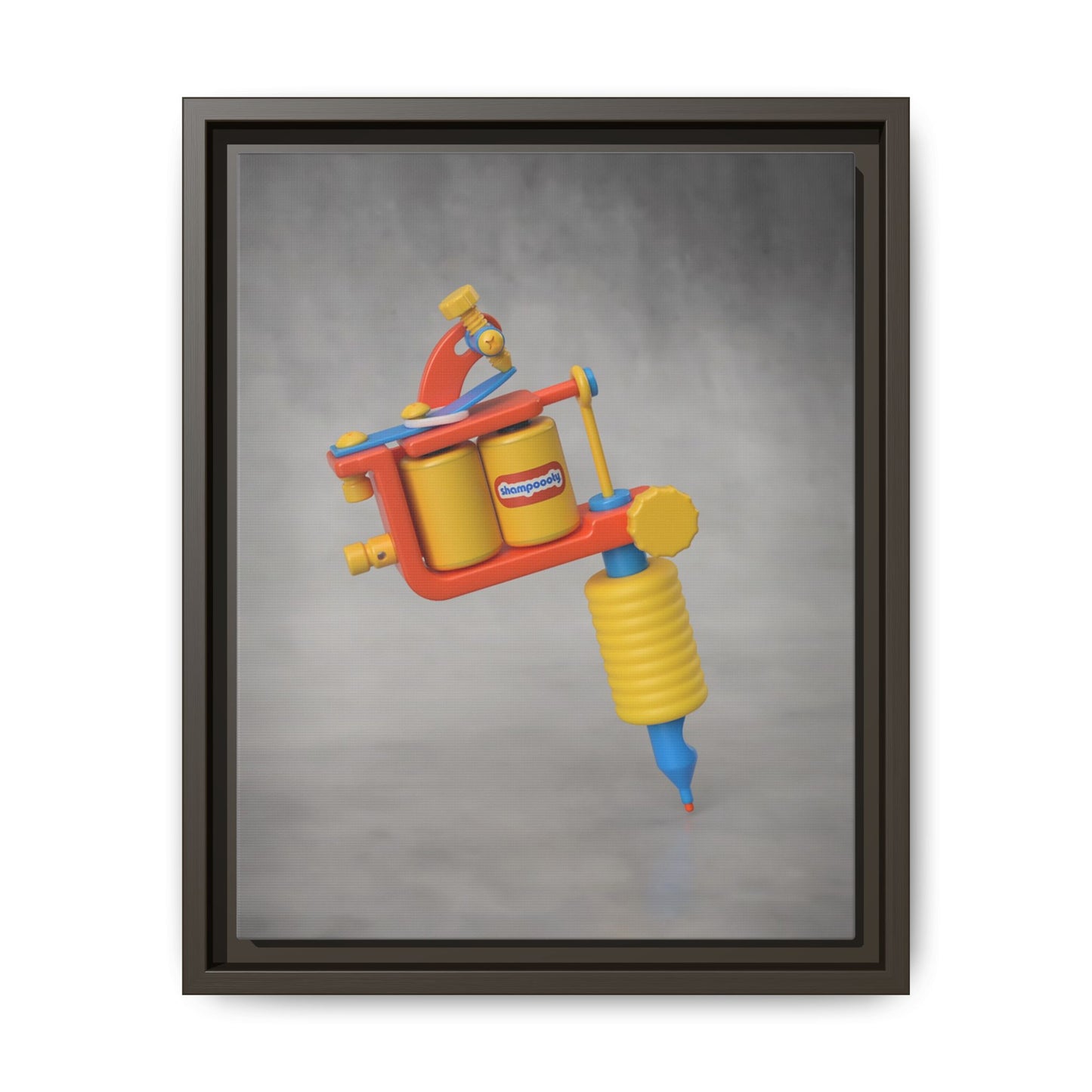 Tattoo Gun Framed Canvas Gallery Wrap