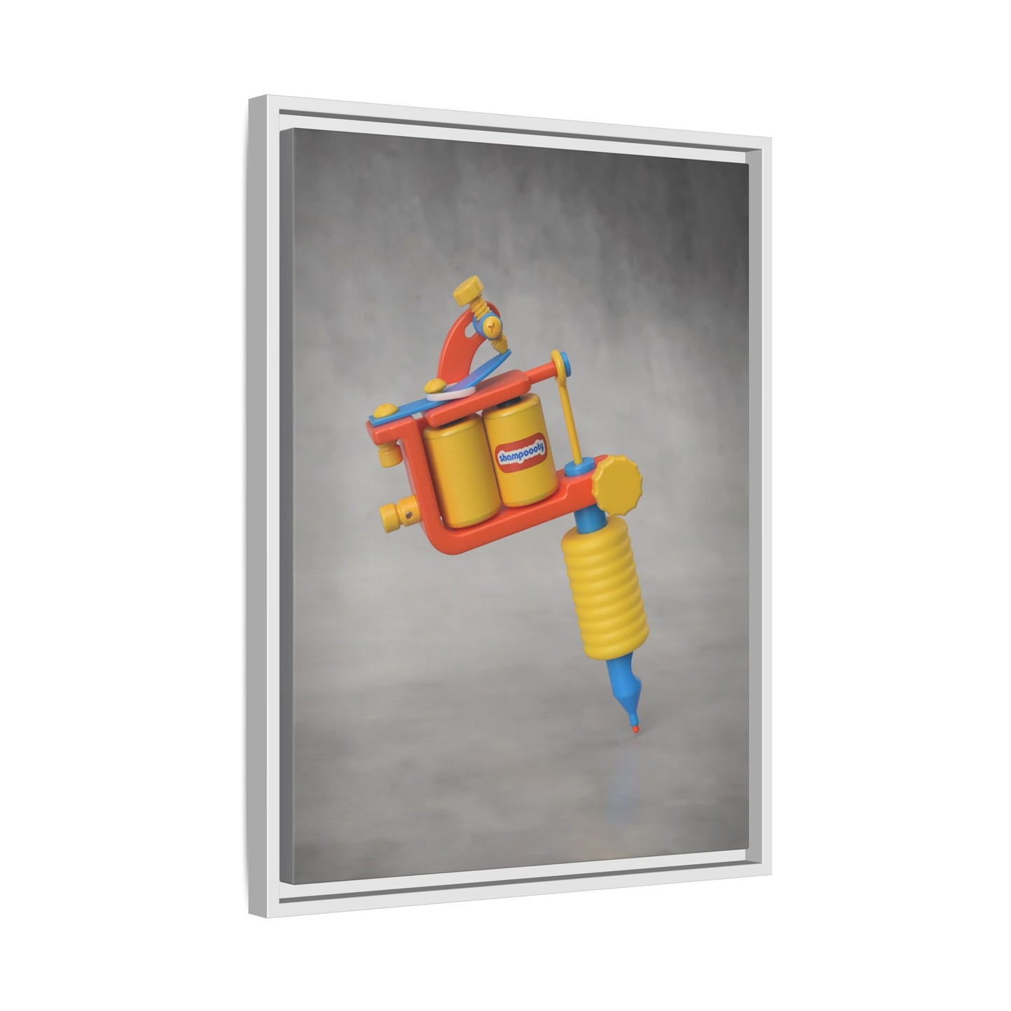 Tattoo Gun Framed Canvas Gallery Wrap