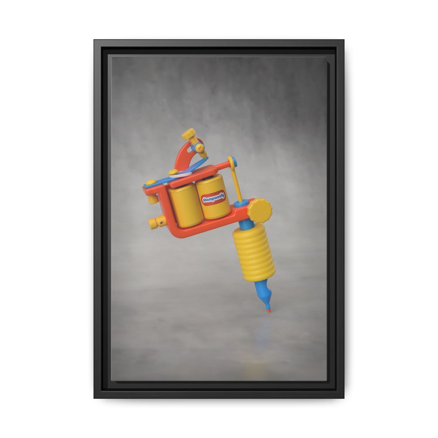 Tattoo Gun Framed Canvas Gallery Wrap