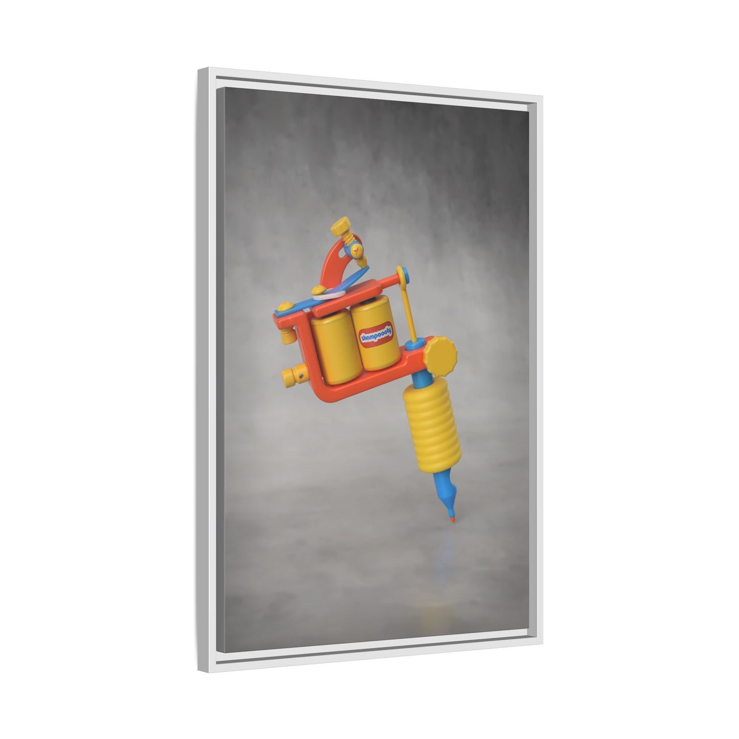 Tattoo Gun Framed Canvas Gallery Wrap